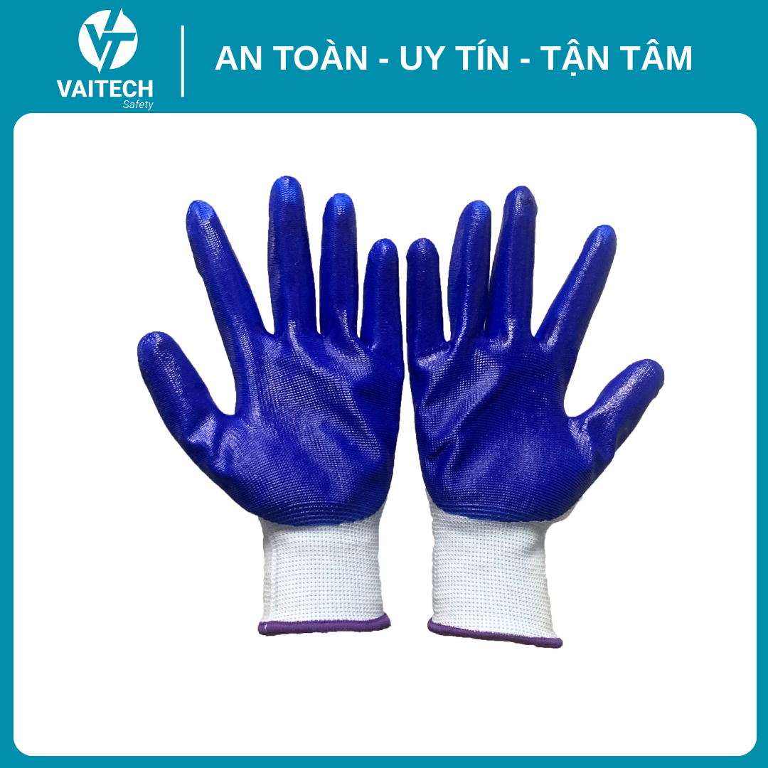 Găng tay sơn xanh