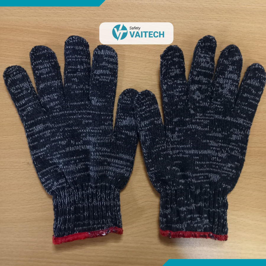 Găng tay sợi len màu muối tiêu T107