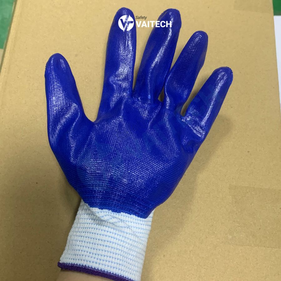 Găng tay sợi phủ sơn xanh 388 T133, Loại 2