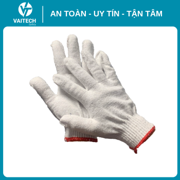 Găng tay sợi trắng