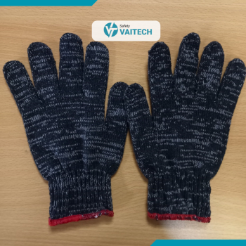 Găng tay sợi len màu muối tiêu T107