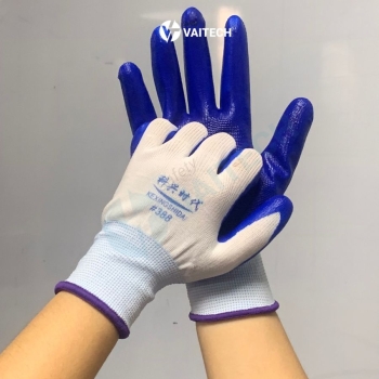 Găng tay sợi phủ sơn xanh 388 T133, Loại 2